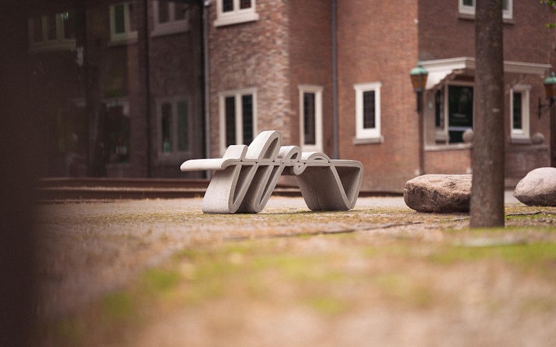 Proef met een vrij gevormd bankje (foto: Vertico)