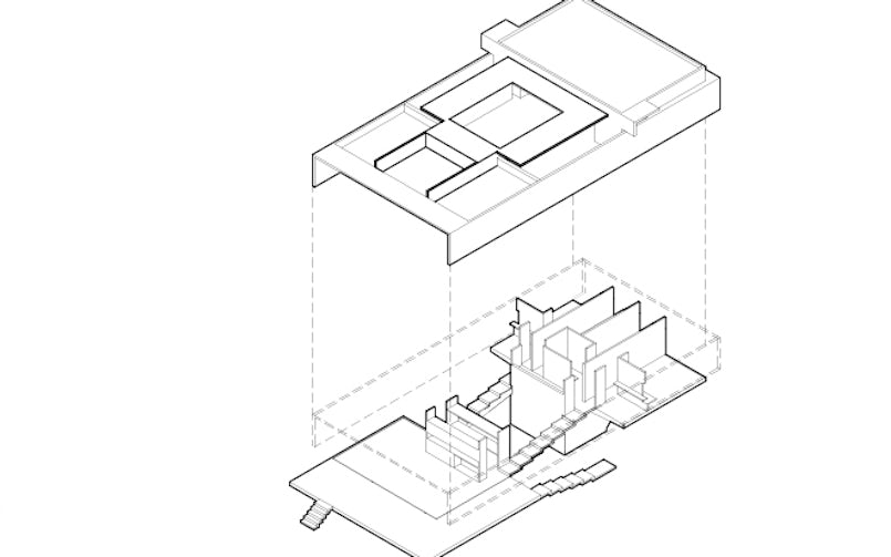 Axonometrie van Casa S+I. (Luciano Kruk architecten)