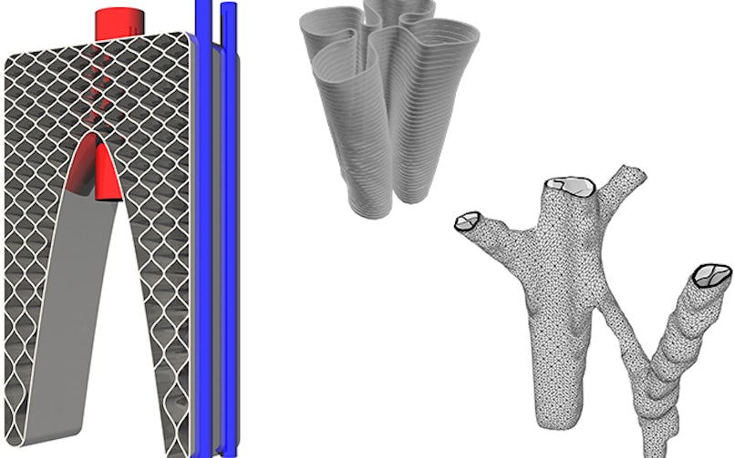 Met 3D-geprint beton kan materiaal daar neergelegd worden waar het nodig is in de constructie. Ontwerpwedstrijd 2015 (beeld: StudioSK / Movares)