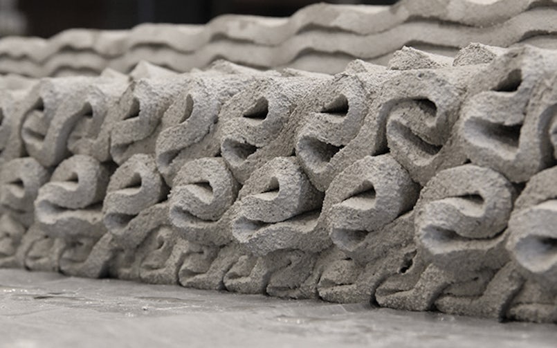 Experiment ‘Viennetta-beton’ voor Fire Wall (foto: TU Eindhoven)