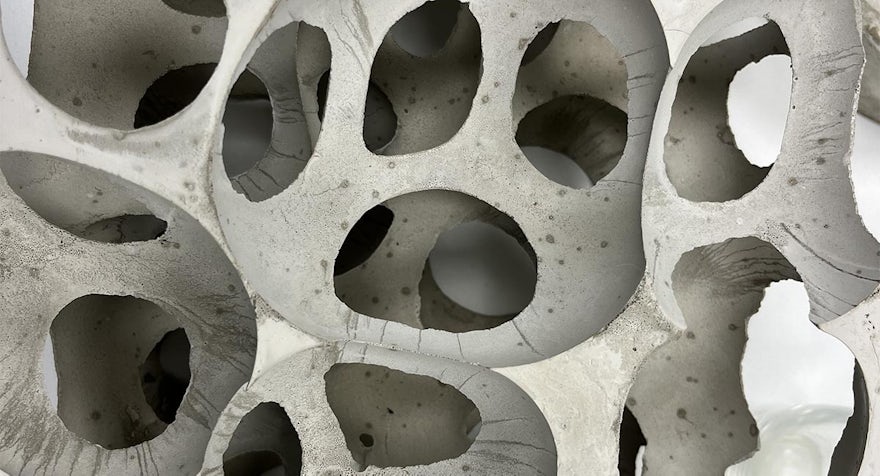 Deze methode levert een organische, luchtige betonvorm op. (foto: Tektoniek)