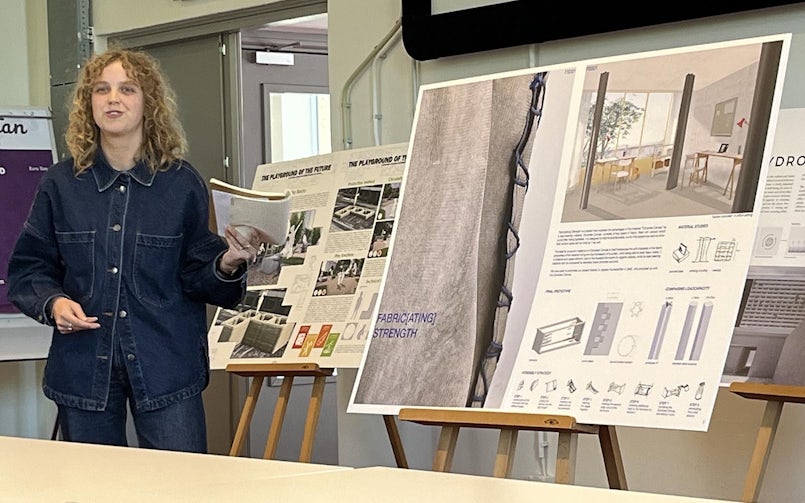 Presentatie Fabric[ating] Strength door Anna Klaver namens team - Concrete Design Competition 2023-2024