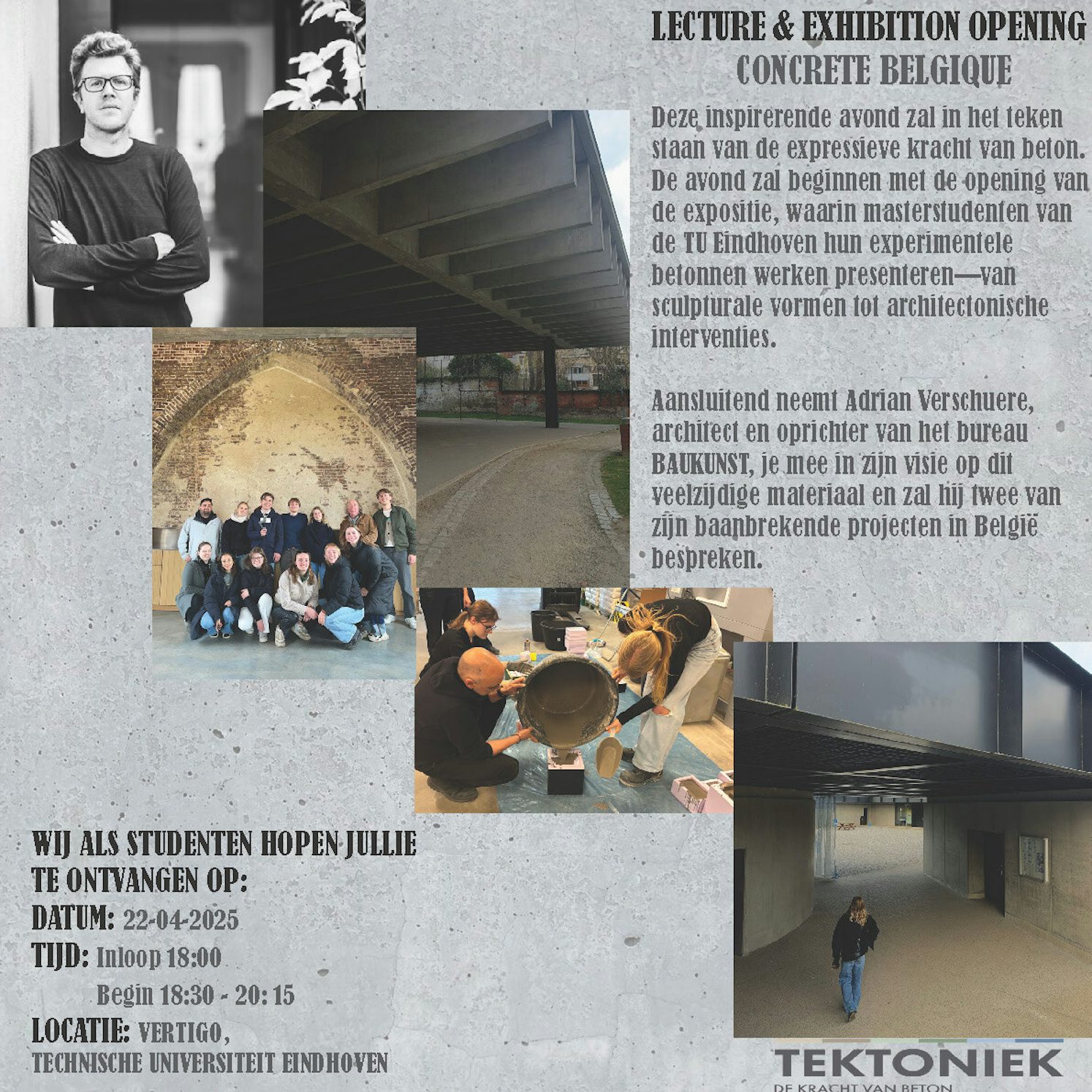 Flyer concrete blgique-expostition Eindhoven