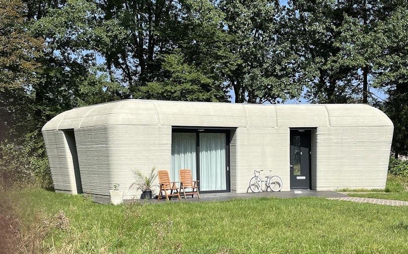 De ‘zwerfkei’ – de eerste bewoonde 3D-betongeprinte woning (foto: Tektoniek)