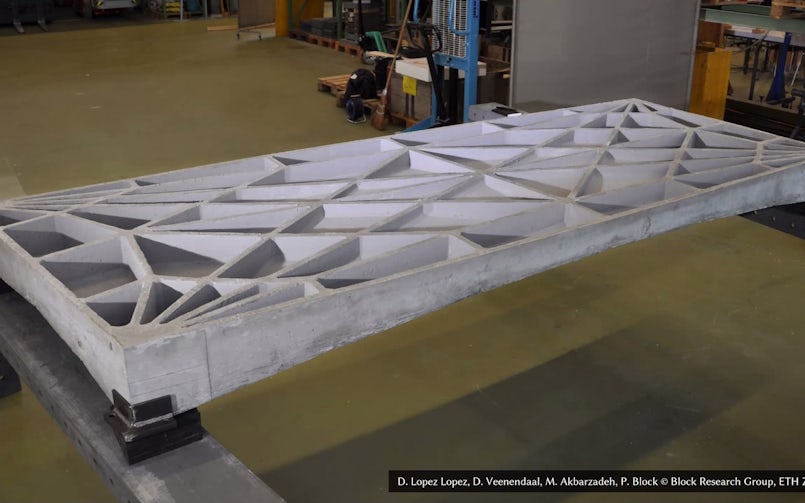 Diederik Veenendaal was betrokken bij het onderzoek van ETH Zürich naar een lichte betonnen vloer met spectaculaire reductie materiaalgebruik (beeld: Summum Engineering)