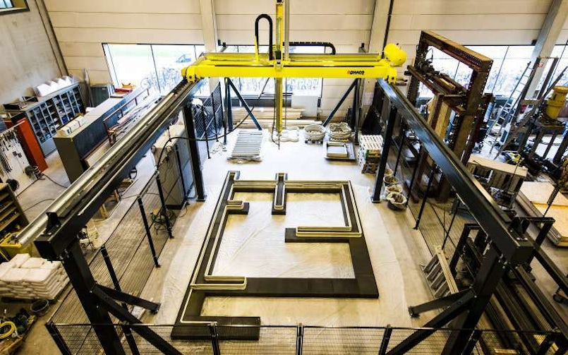 Portaalprinter van de TU Eindhoven van bovenaf gezien (foto: TU Eindhoven)